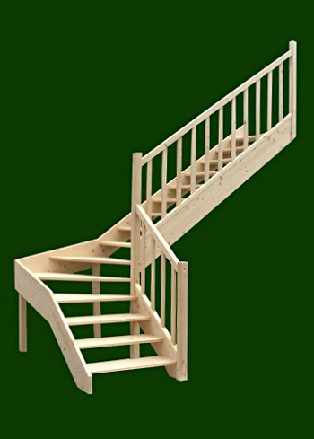 Schody Bystrý typ schodů do L
