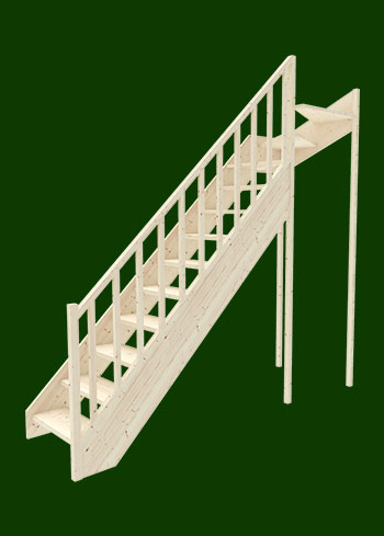 Schody Bystrý typ schodů s horním lomením